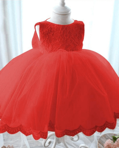 Princess Bow Dress Red