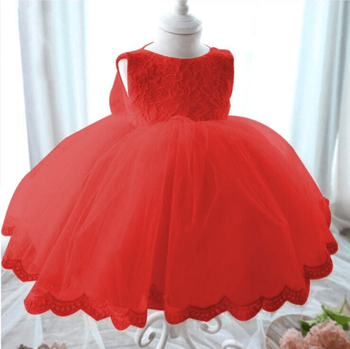 Princess Bow Dress Red