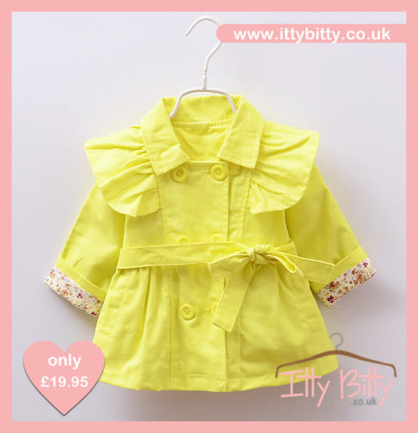 Itty Bitty Yellow Summer Trench Coat