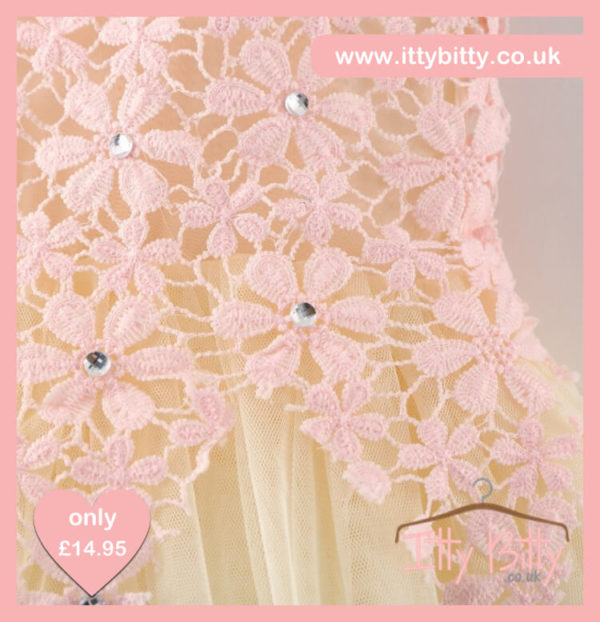 Itty Bitty Pink Sparkle Flower Power Dress