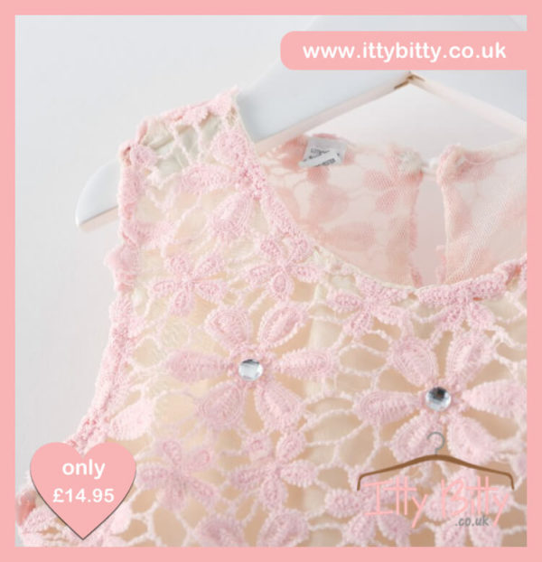 Itty Bitty Pink Sparkle Flower Power Dress