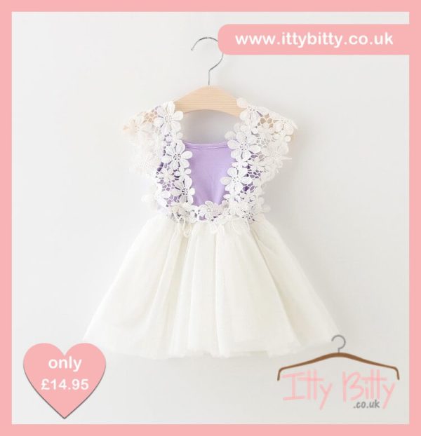 Itty Bitty lilac Flower Power Dress