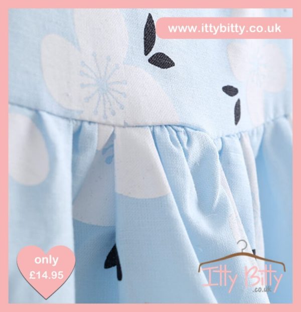 Itty Bitty Baby Blue Lei Flower Dress