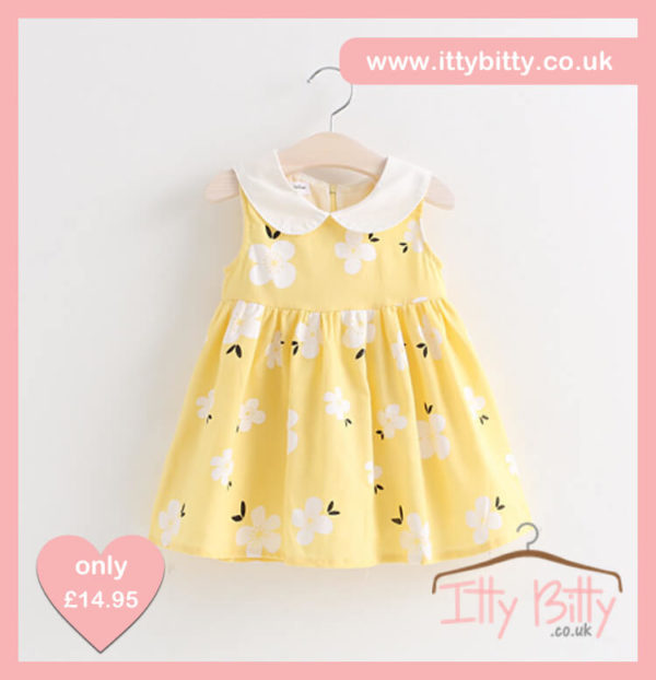 Itty Bitty Yellow Lei Flower Dress
