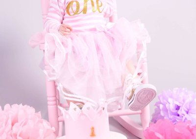 one birthday tutu pink