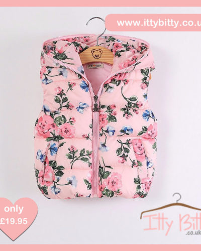 Itty Bitty Pink Floral Gilet