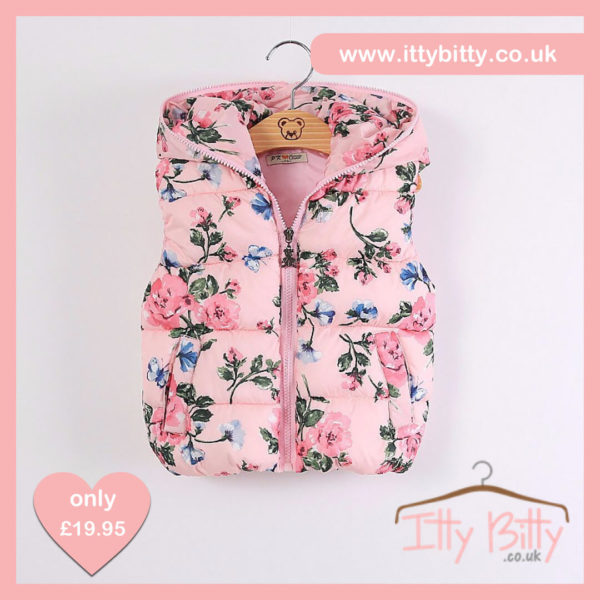 Itty Bitty Pink Floral Gilet