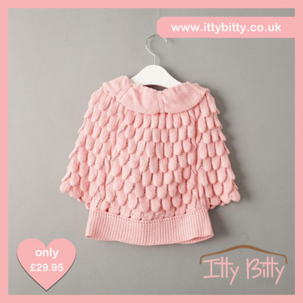 Itty Bitty Pink Petal Knitted Sweater