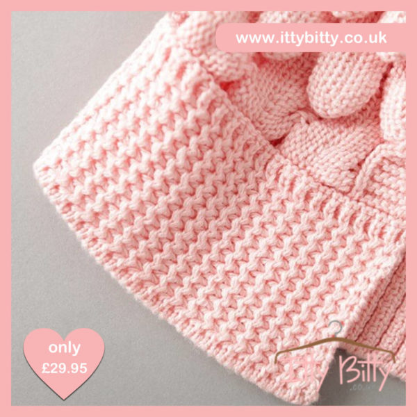 Itty Bitty Pink Petal Knitted Sweater