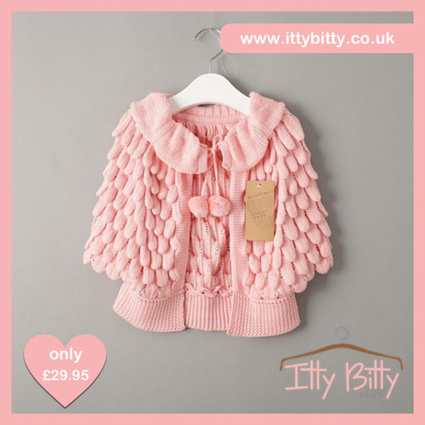 Itty Bitty Pink Petal Knitted Sweater