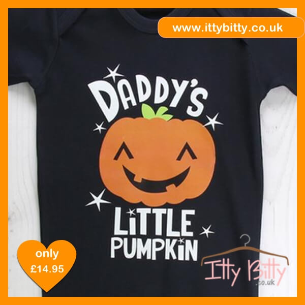 Itty Bitty Halloween Daddy's Little Pumpkin sleepsuit