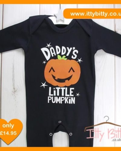 Itty Bitty Halloween Daddy's Little Pumpkin sleepsuit