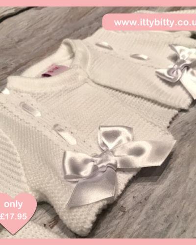 Itty Bitty White Bow Spanish Bolero