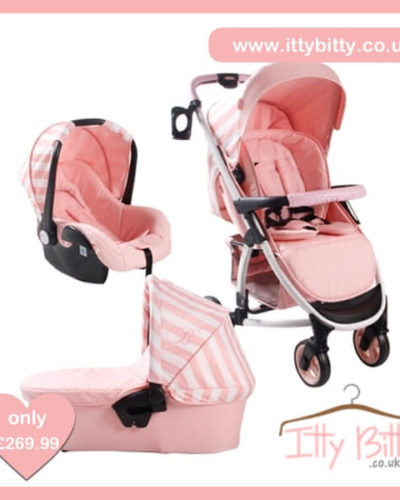 Billie Faiers MB100+ Pink Stripes Travel System