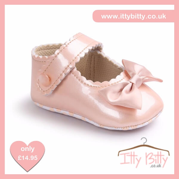 Itty Bitty Limited Edition Pearl Soft Sole Baby Girl First Walkers Shoes