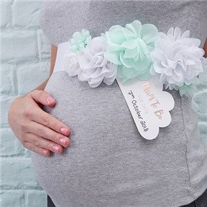 Itty Bitty Baby Shower Hello World Mother To Be Fabric Sash