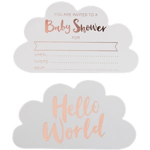 Itty Bitty Baby Shower Hello World Invites - Party Invitation Cards