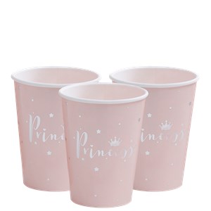 Itty Bitty Party Princess Perfection Silver Foiled Paper Cups