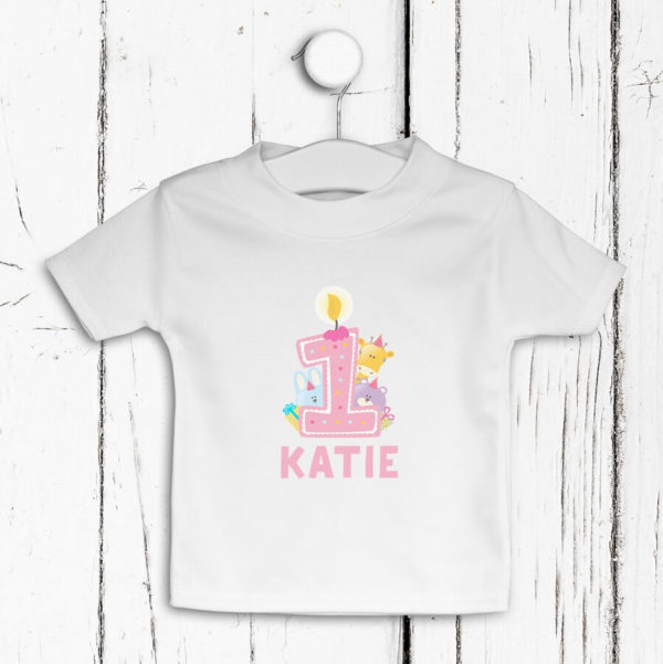 Itty Bitty Personalised 1st Birthday Baby Girl T-Shirt