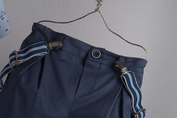 Boys Boutique Striped suspenders in blue tones
