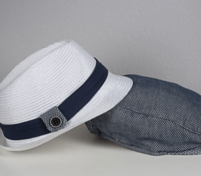 Boys Boutique White Hat with featured Band