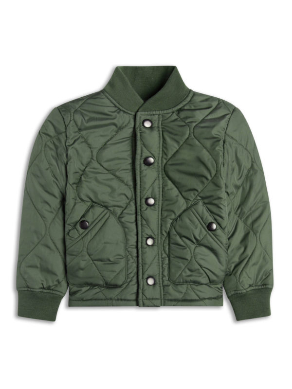 Boys Boutique Army Green Quilted Jacket | Itty Bitty
