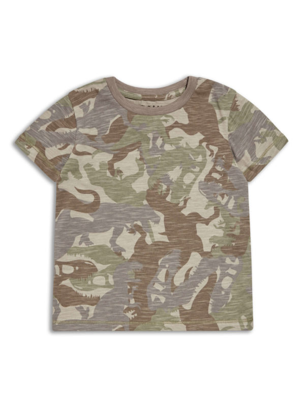 Boys Boutique Dinosaurs Cargo Army T Shirt