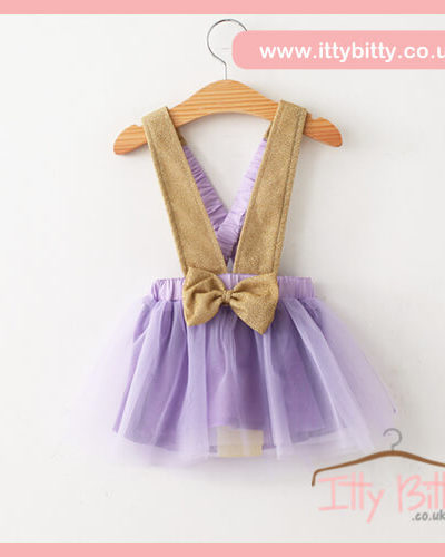 Itty Bitty Purple & Gold Fashion Bow Tutu