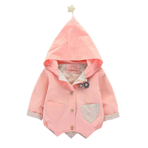 Itty Bitty Pink Star Hooded Jacket