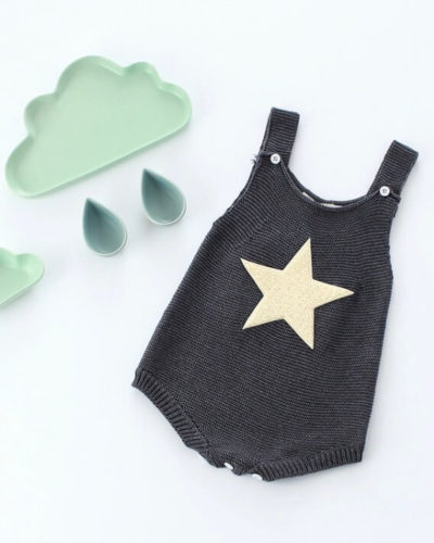 Itty Bitty Knitted Star Romper