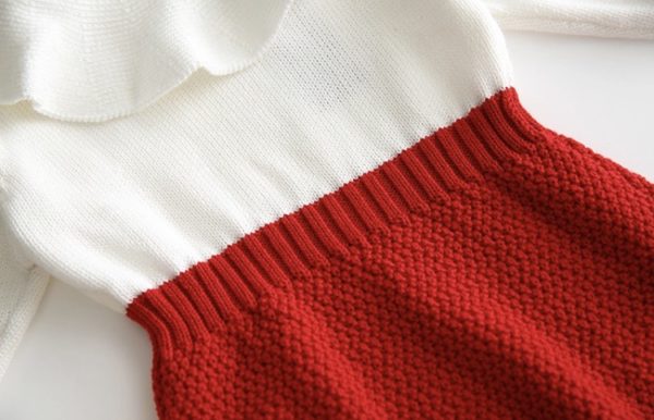 Itty Bitty Red Ruffle Collar Romper - Image 2