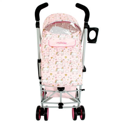 My BabiieMB02 Pink Unicorns Stroller Pushchair Buggy | Itty Bitty