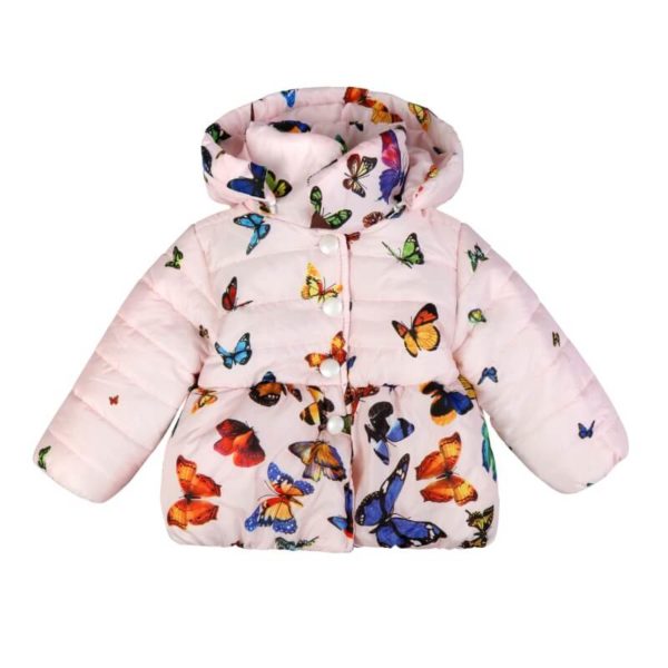 Itty Bitty Butterfly Pink Print Coat