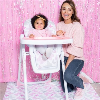 Believe by Katie Piper Premium Pink Butterflies Highchair