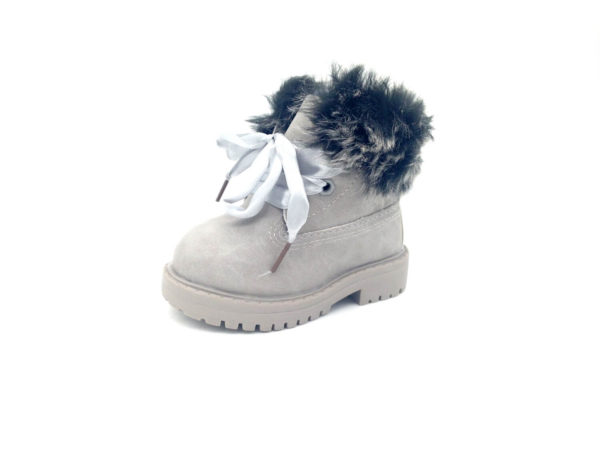 Itty Bitty Alaskan Grey Winter fur boots