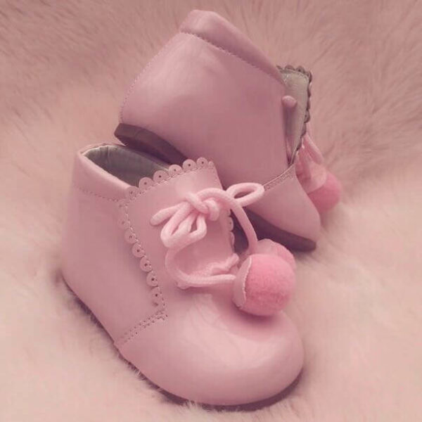 Itty Bitty Pink Pom Pom Shoes