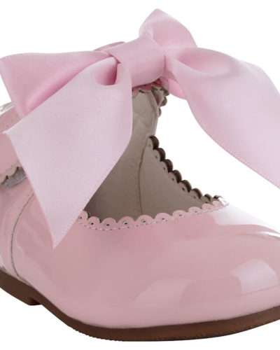 Itty Bitty Pink Bow Hard Soled boots