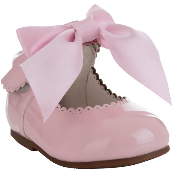 Itty Bitty Pink Bow Hard Soled boots