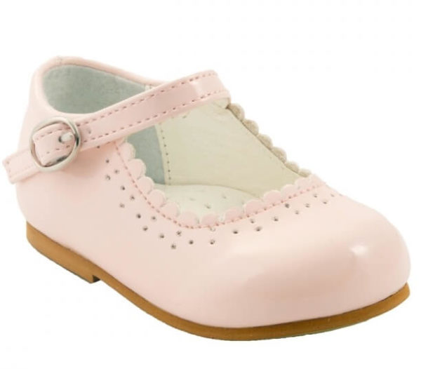 Itty Bitty Pink Bow Buckle Shoes