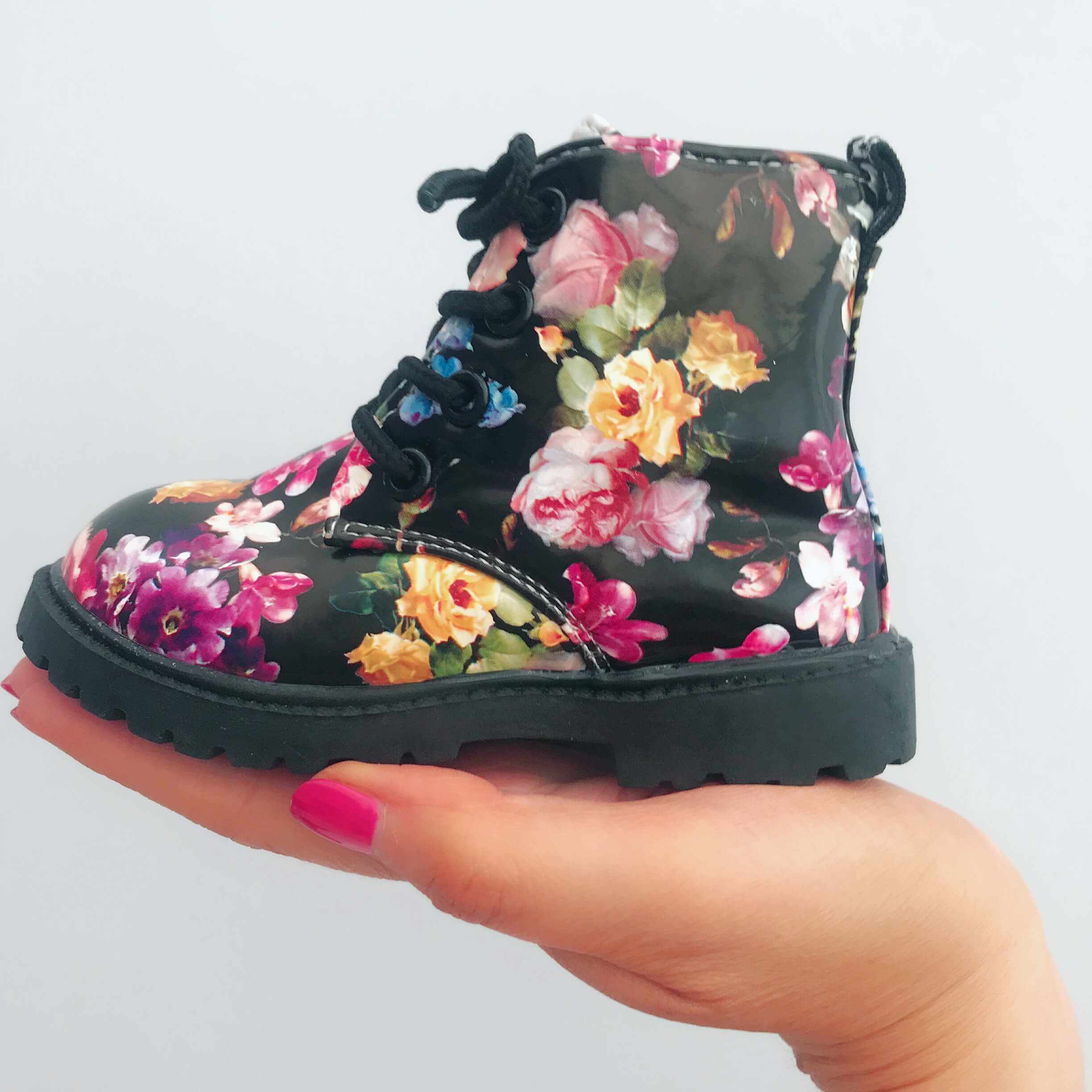 Itty Bitty Limited Edition Black Floral Boots - Itty Bitty