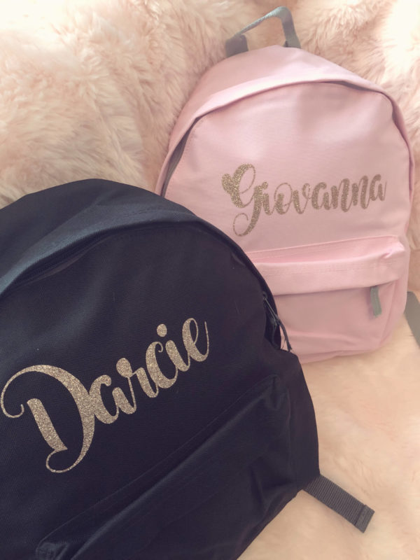 Itty Bitty Pink Personalised Rose Gold Kids Backpacks & Rucksacks