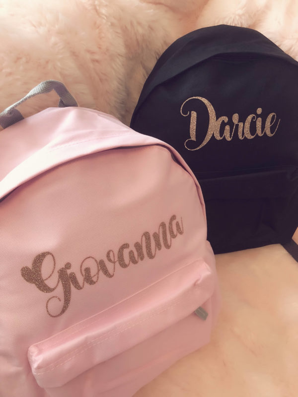 Itty Bitty Pink Personalised Rose Gold Kids Backpacks & Rucksacks