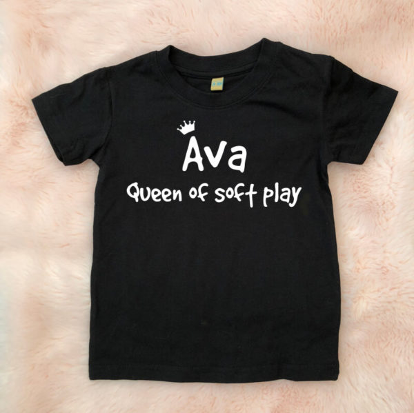 Itty Bitty Personalised Queen of soft play T shirt