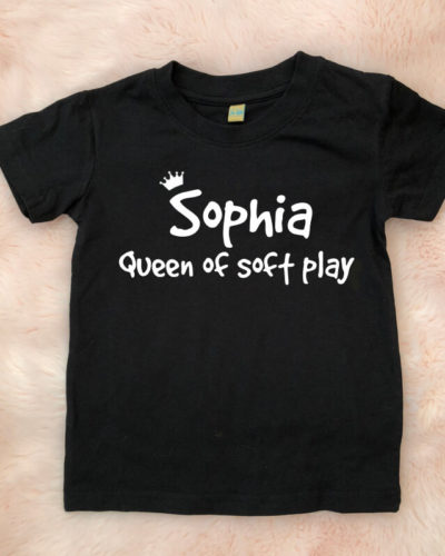 Itty Bitty Personalised Queen of soft play T shirt