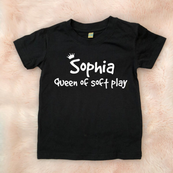 Itty Bitty Personalised Queen of soft play T shirt