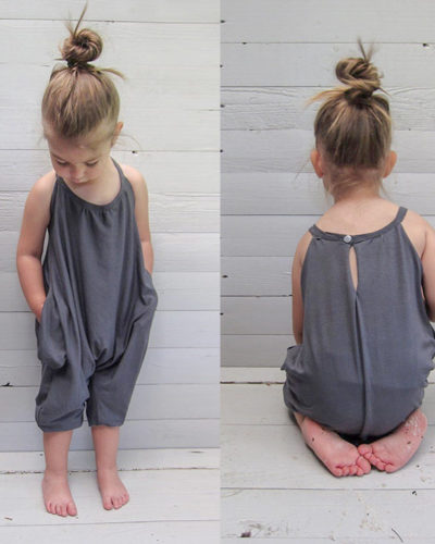 Baby Boutique Harem Charcoal Playsuit