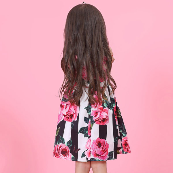 Girls Boutique Striped Princess English Rose Dress
