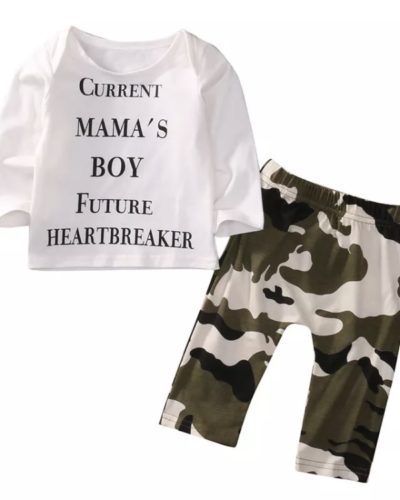 Itty Bitty Current Mama's Boy Top and Pant Set (3-24 Months)