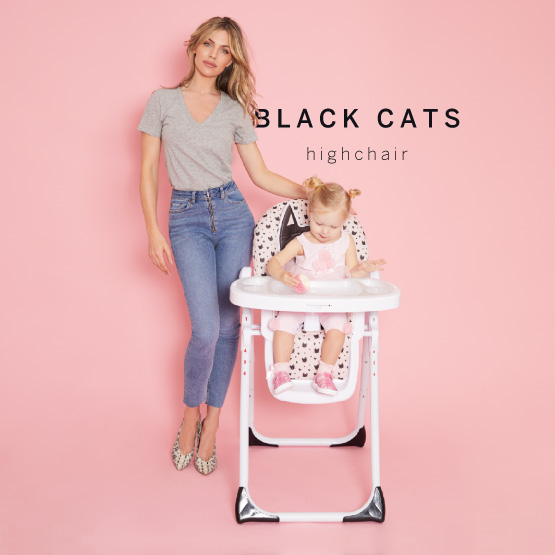 Abbey Clancy Catwalk Collection Black Cats Premium Highchair