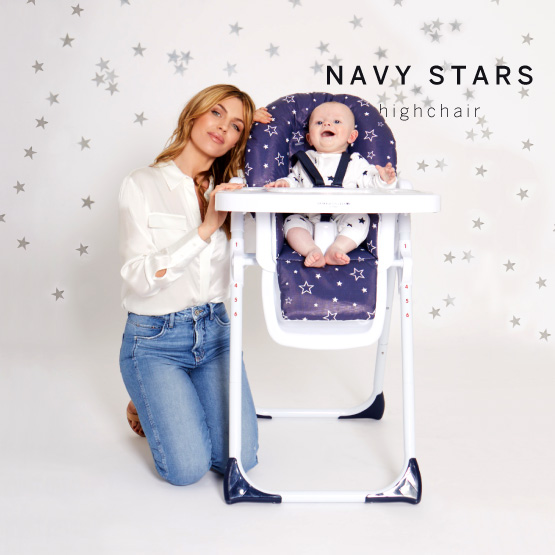 Abbey Clancy Catwalk Collection Navy Stars Premium Highchair